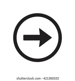 Arrow   icon,  isolated. Flat  design.