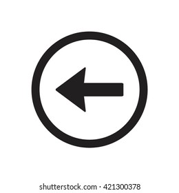 Arrow  icon,  isolated. Flat  design.