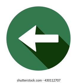 Arrow  icon,  isolated. Flat  design.