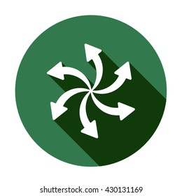 Arrow  icon,  isolated. Flat  design.