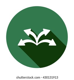 Arrow  icon,  isolated. Flat  design.