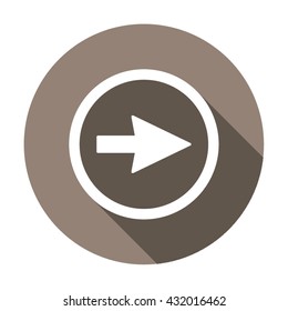 Arrow  icon,  isolated. Flat  design.