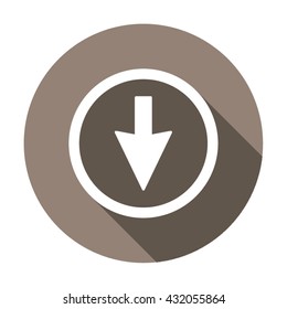Arrow  icon,  isolated. Flat  design.