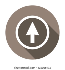 Arrow  icon,  isolated. Flat  design.
