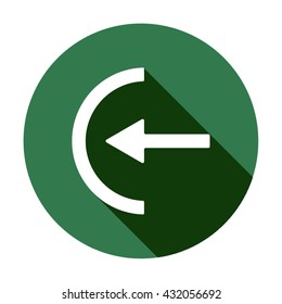 Arrow  icon,  isolated. Flat  design.