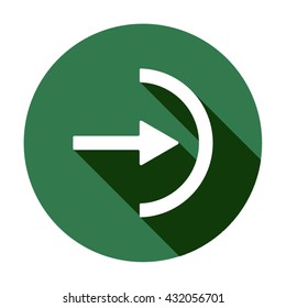 Arrow  icon,  isolated. Flat  design.