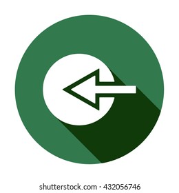 Arrow  icon,  isolated. Flat  design.
