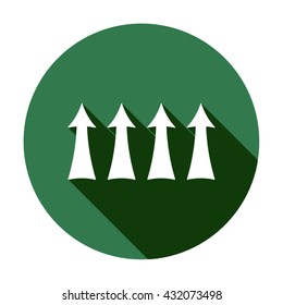 Arrow   icon,  isolated. Flat  design.