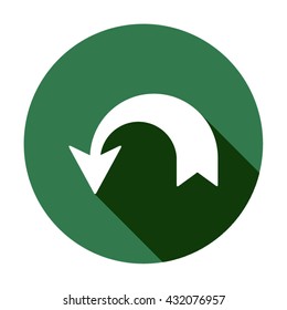 Arrow  icon,  isolated. Flat  design.