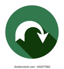 Arrow  icon,  isolated. Flat  design.