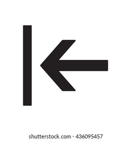 Arrow  icon,  isolated. Flat  design.