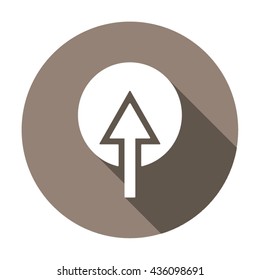 Arrow  icon,  isolated. Flat  design.