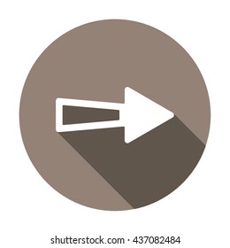 Arrow  icon,  isolated. Flat  design.