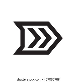 Arrow  icon,  isolated. Flat  design.