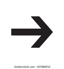 Arrow  icon,  isolated. Flat  design.