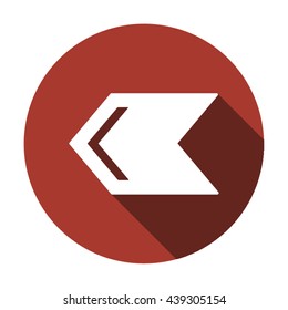 Arrow    icon,  isolated. Flat  design. 