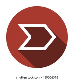Arrow  icon,  isolated. Flat  design.