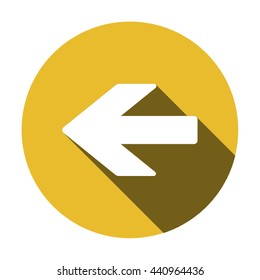Arrow  icon,  isolated. Flat  design.
