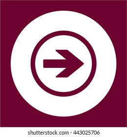 Arrow  icon,  isolated. Flat  design.
