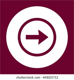 Arrow  icon,  isolated. Flat  design.