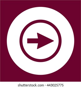 Arrow  icon,  isolated. Flat  design.