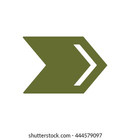 Arrow    icon,  isolated. Flat  design.