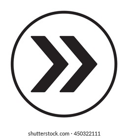 Arrow    icon,  isolated. Flat  design.