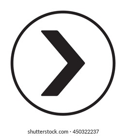 Arrow    icon,  isolated. Flat  design.