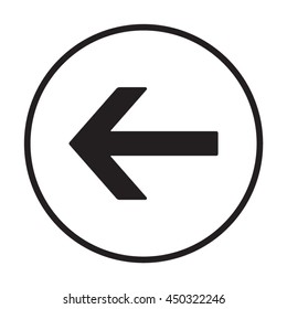 Arrow    icon,  isolated. Flat  design.