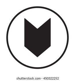 Arrow    icon,  isolated. Flat  design.