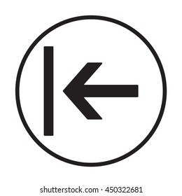 Arrow    icon,  isolated. Flat  design.