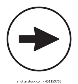Arrow    icon,  isolated. Flat  design.