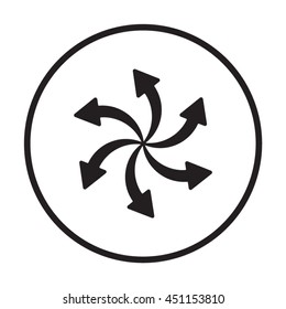 Arrow    icon,  isolated. Flat  design.