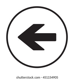 Arrow   icon,  isolated. Flat  design.