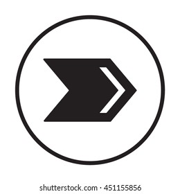 Arrow   icon,  isolated. Flat  design.