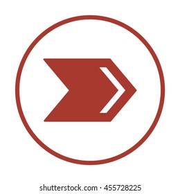 Arrow    icon,  isolated. Flat  design.