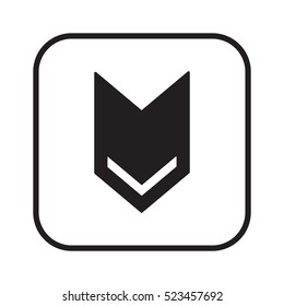  Arrow   icon, isolated. Flat  design. 