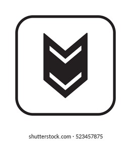  Arrow   icon, isolated. Flat  design. 