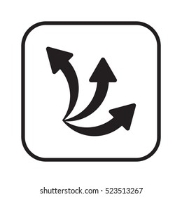  Arrow    icon, isolated. Flat  design. 