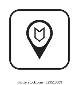  Arrow  icon, isolated. Flat  design. 