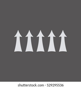  Arrow  icon,  isolated. Flat  design.