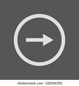  Arrow   icon,  isolated. Flat  design.