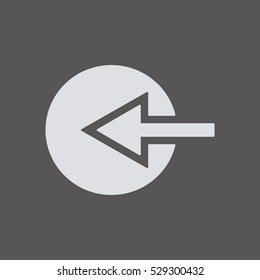  Arrow   icon,  isolated. Flat  design.