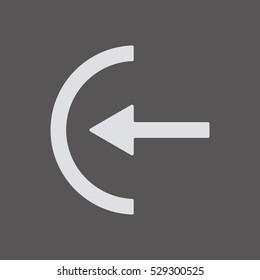  Arrow   icon,  isolated. Flat  design.