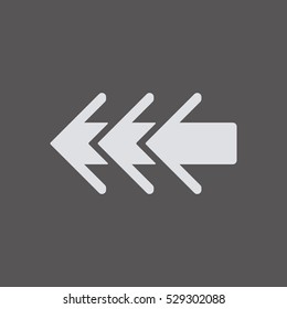  Arrow   icon,  isolated. Flat  design.