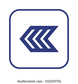  Arrow   icon, isolated. Flat  design. 