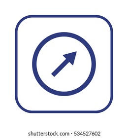  Arrow   icon,  isolated. Flat  design.