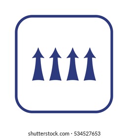  Arrow  icon,  isolated. Flat  design.