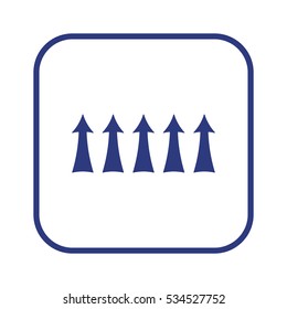  Arrow  icon,  isolated. Flat  design.