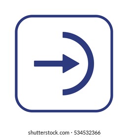  Arrow   icon,  isolated. Flat  design.